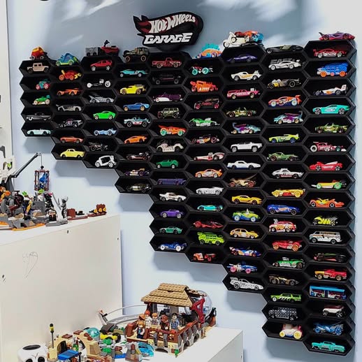 3D Printed Hexagon Modular Hot Wheels Display