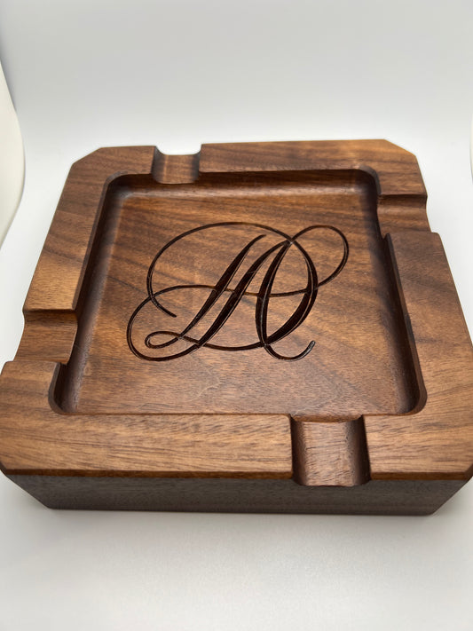 Square Handmade Cigar Tray β Hardwood Catchall Organizer