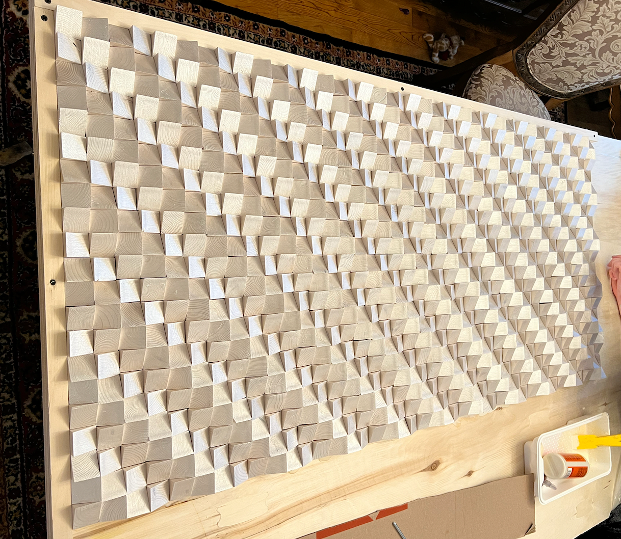 Hardwood Sound Diffuser Wall Panels – Set of 4