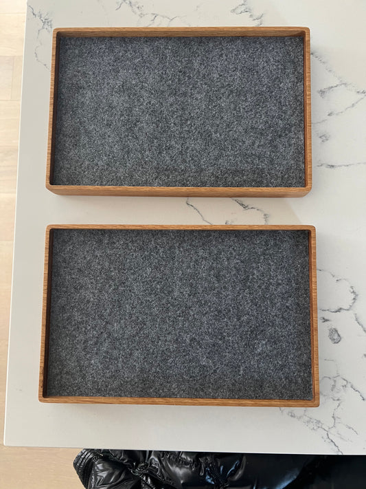 Custom Hardwood Tray with felt lining