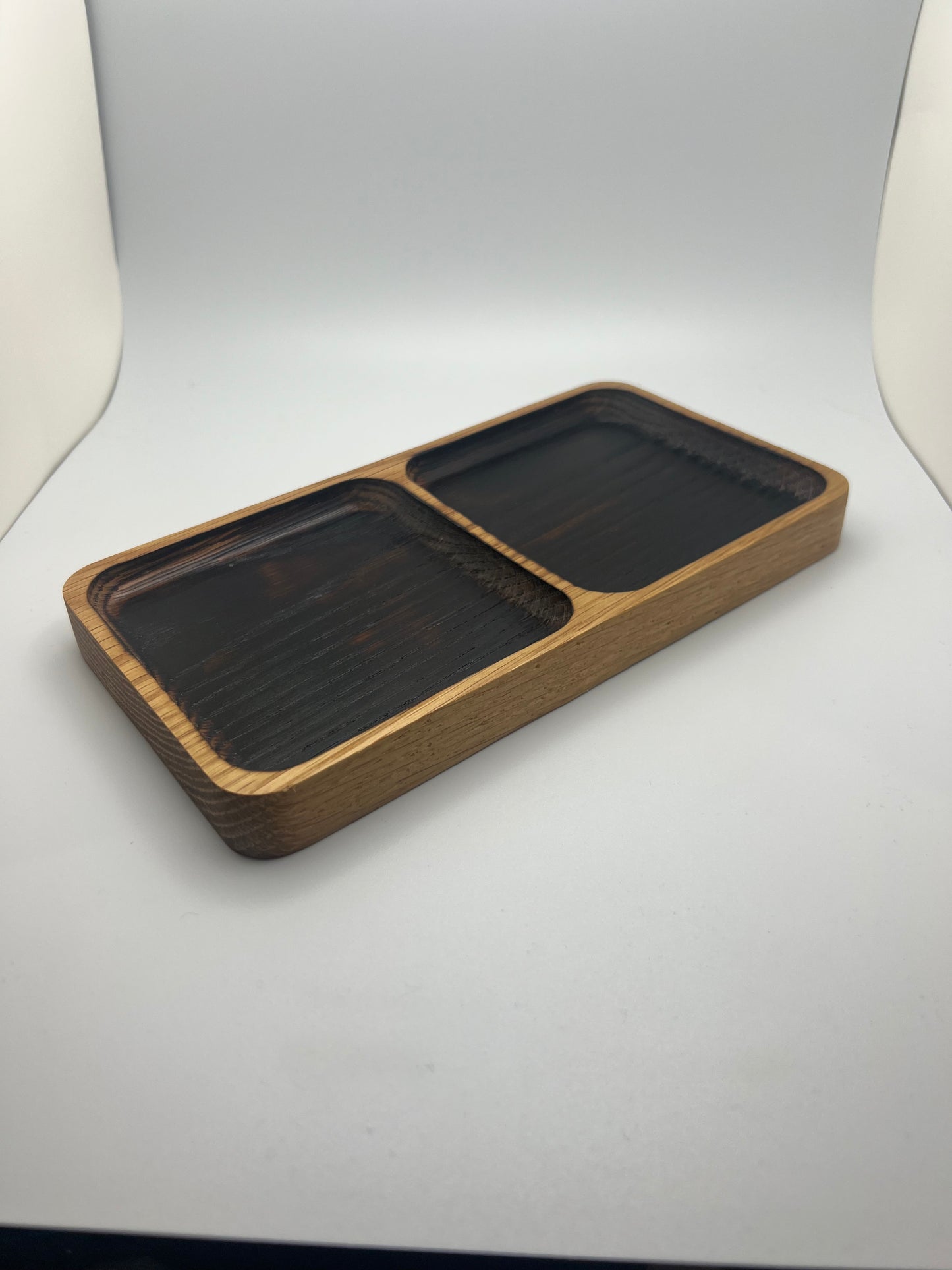 Japanese Sujiban Burned Oak Wood Tray – Handcrafted Minimalist Design