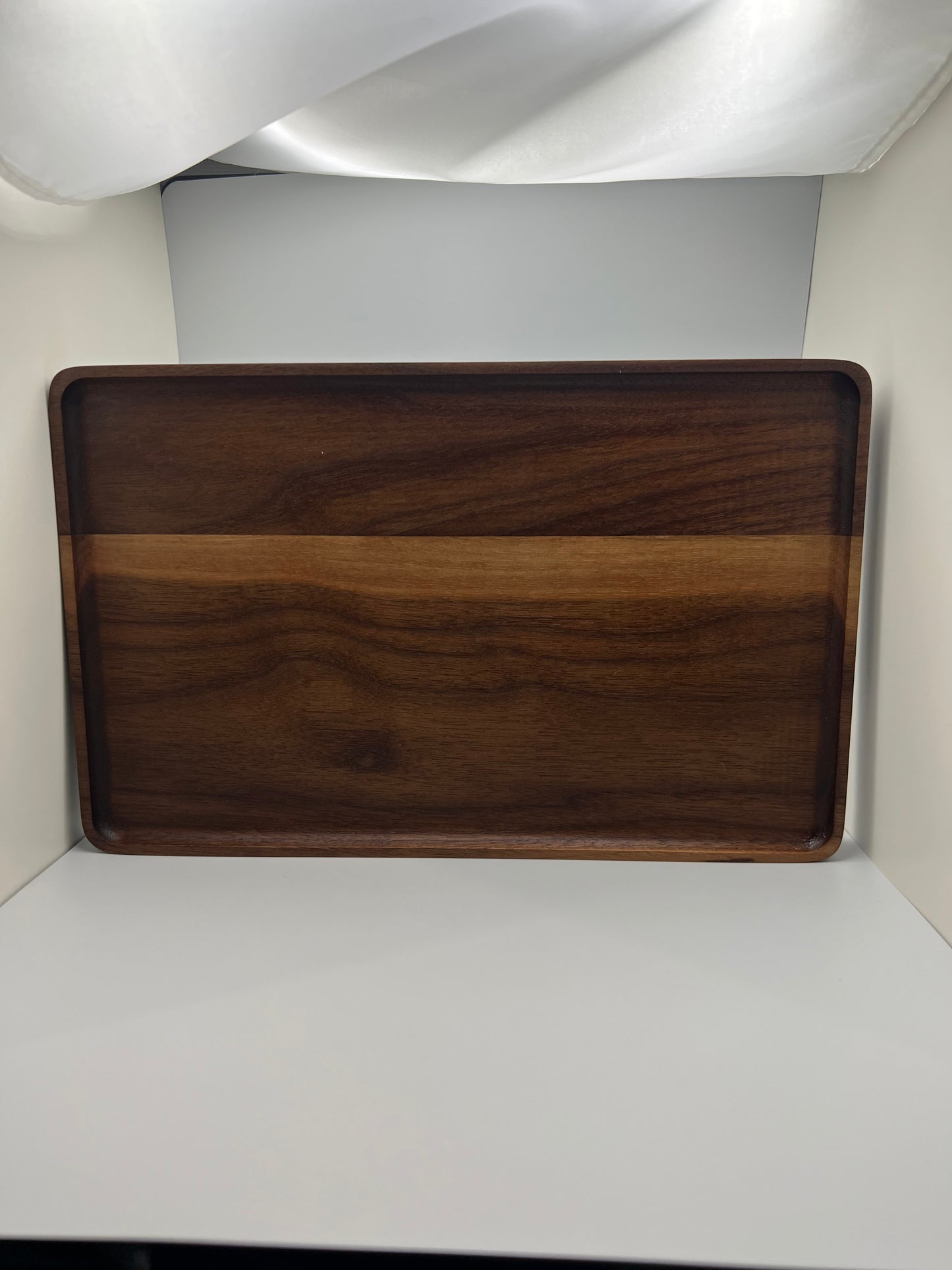 Custom Hardwood Tray with Coaster Cutouts – Personalized Engraving