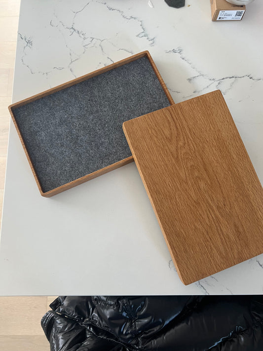 Custom Hardwood Tray with felt lining
