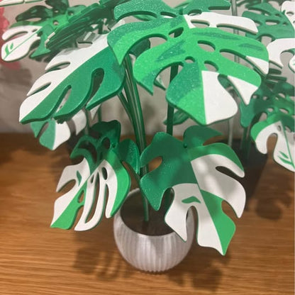 Monstera Plant Coaster Set – 3D Printed Coasters, Plant Lover Gift, Eco-Friendly Home Decor