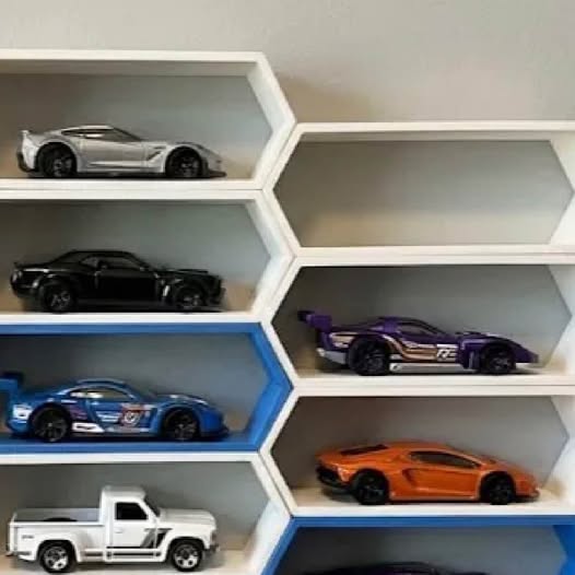 3D Printed Hexagon Modular Hot Wheels Display