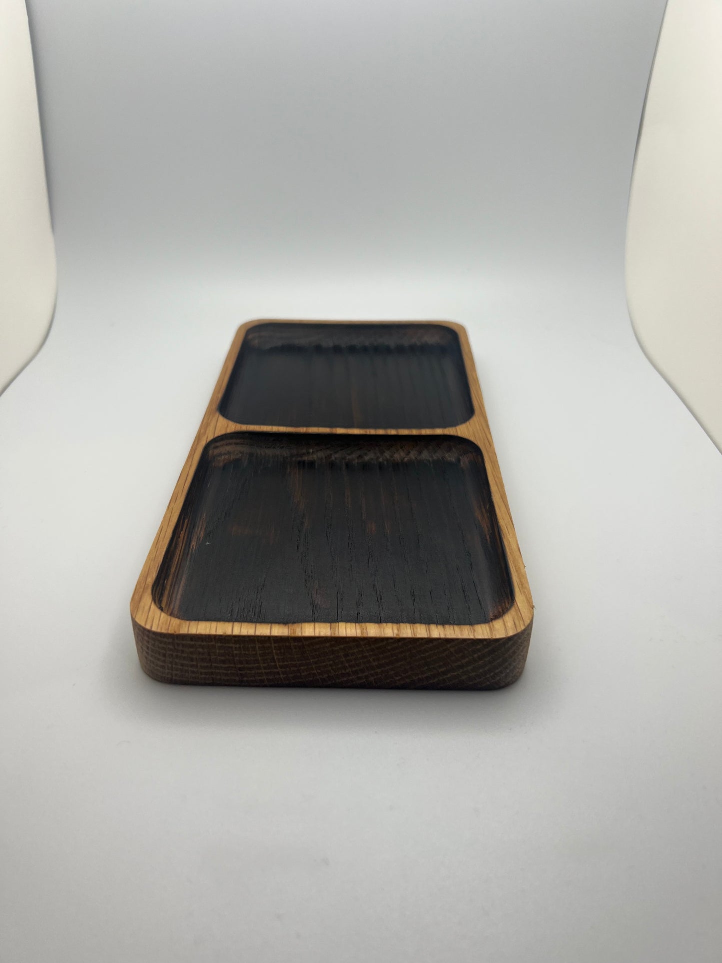 Japanese Sujiban Burned Oak Wood Tray – Handcrafted Minimalist Design
