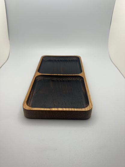 Japanese Sujiban Burned Oak Wood Tray – Handcrafted Minimalist Design