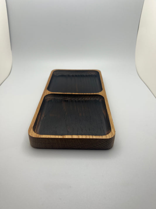 Japanese Sujiban Burned Oak Wood Tray – Handcrafted Minimalist Design