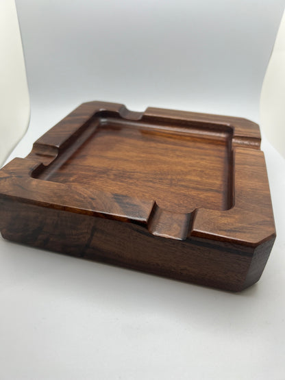 Square Handmade Cigar Tray – Hardwood Catchall Organizer