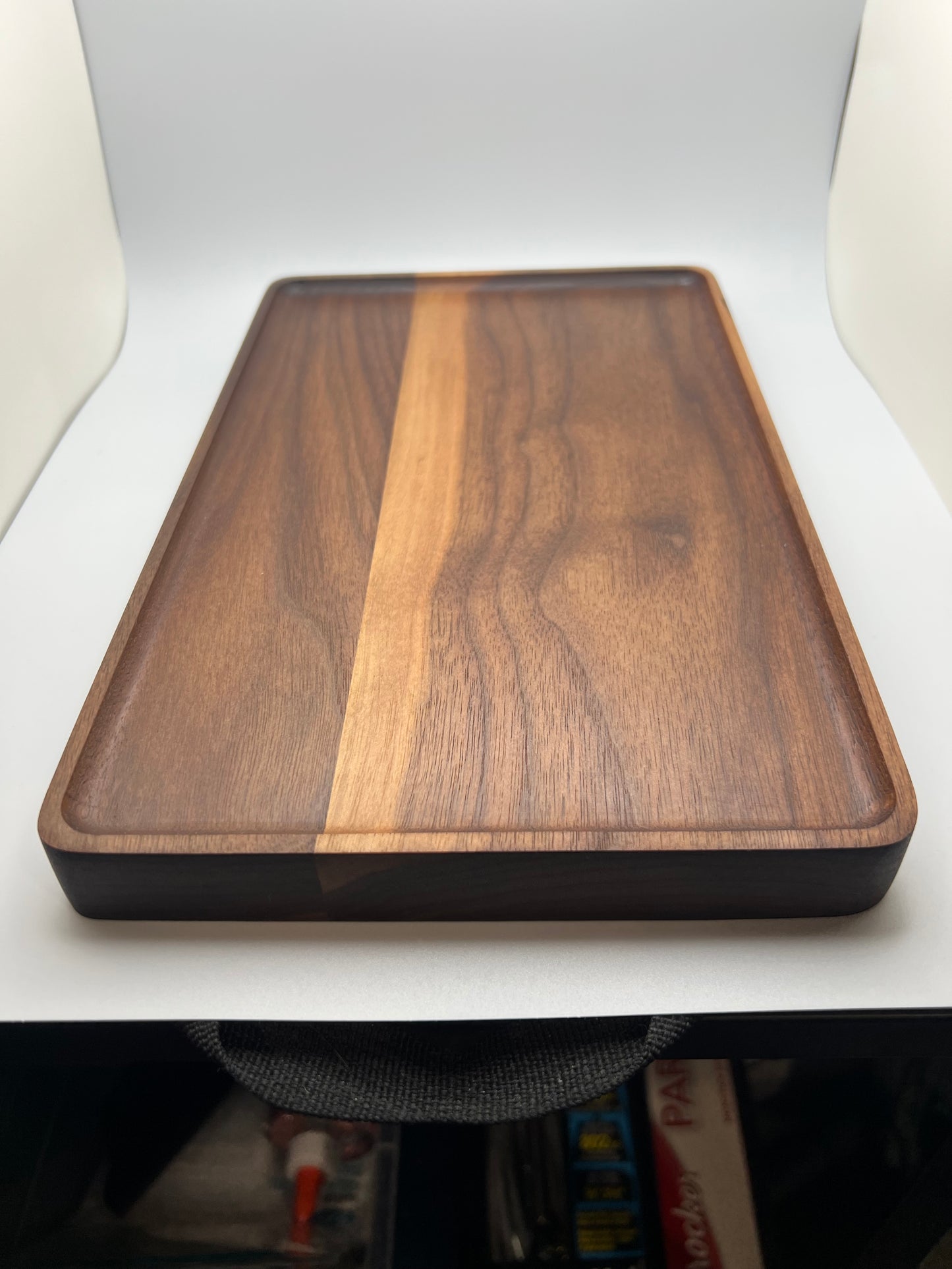 Custom Hardwood Tray with Coaster Cutouts – Personalized Engraving