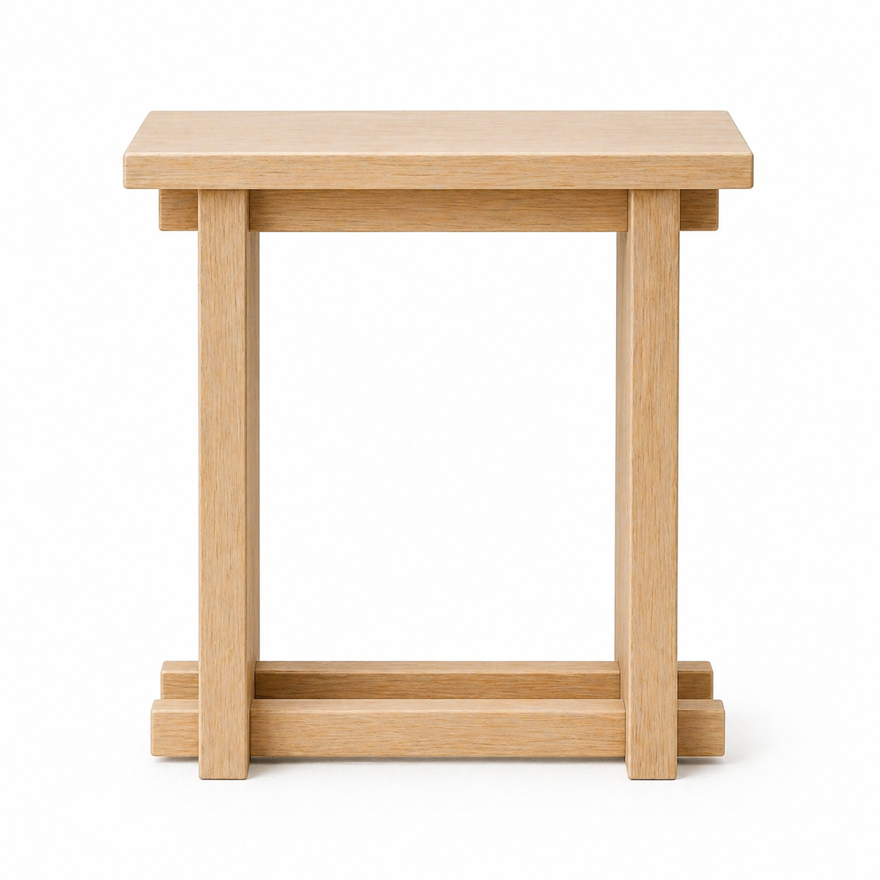 Modern Japanese Interlocking Side Table | Solid Wood End Table
