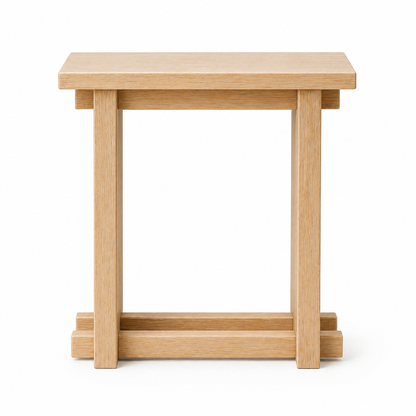 Modern Japanese Interlocking Side Table | Solid Wood End Table