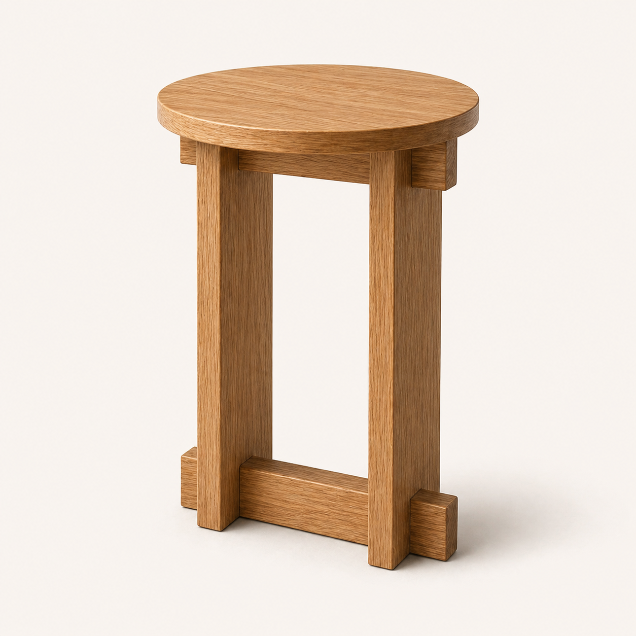 Modern Japanese Interlocking Accent Drink Table | Solid Wood Side Table