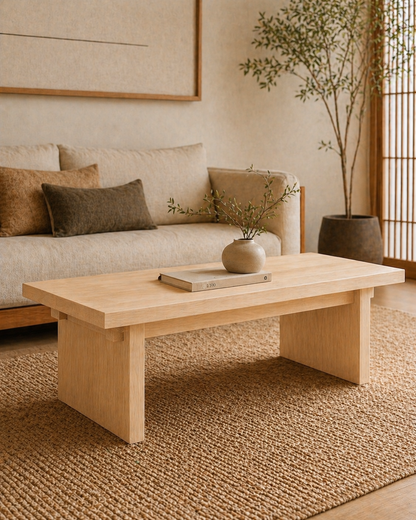 Solid maple Japanese-inspired coffee table
