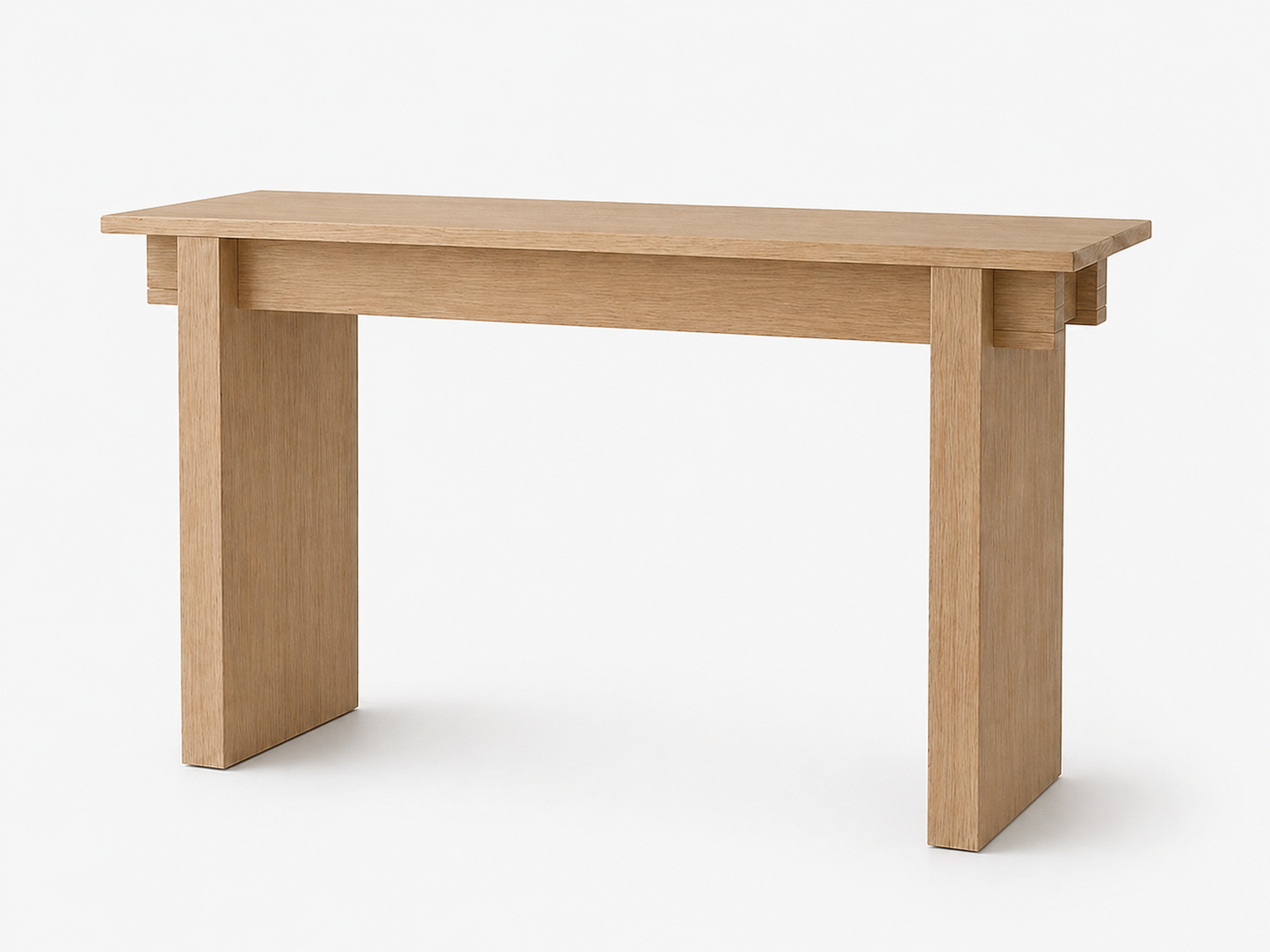 Solid Oak Japanese-inspired console table
