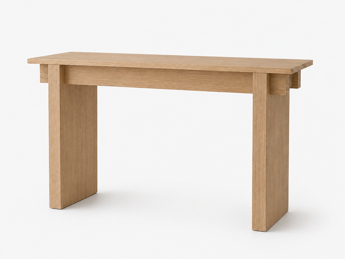 Solid Oak Japanese-inspired console table
