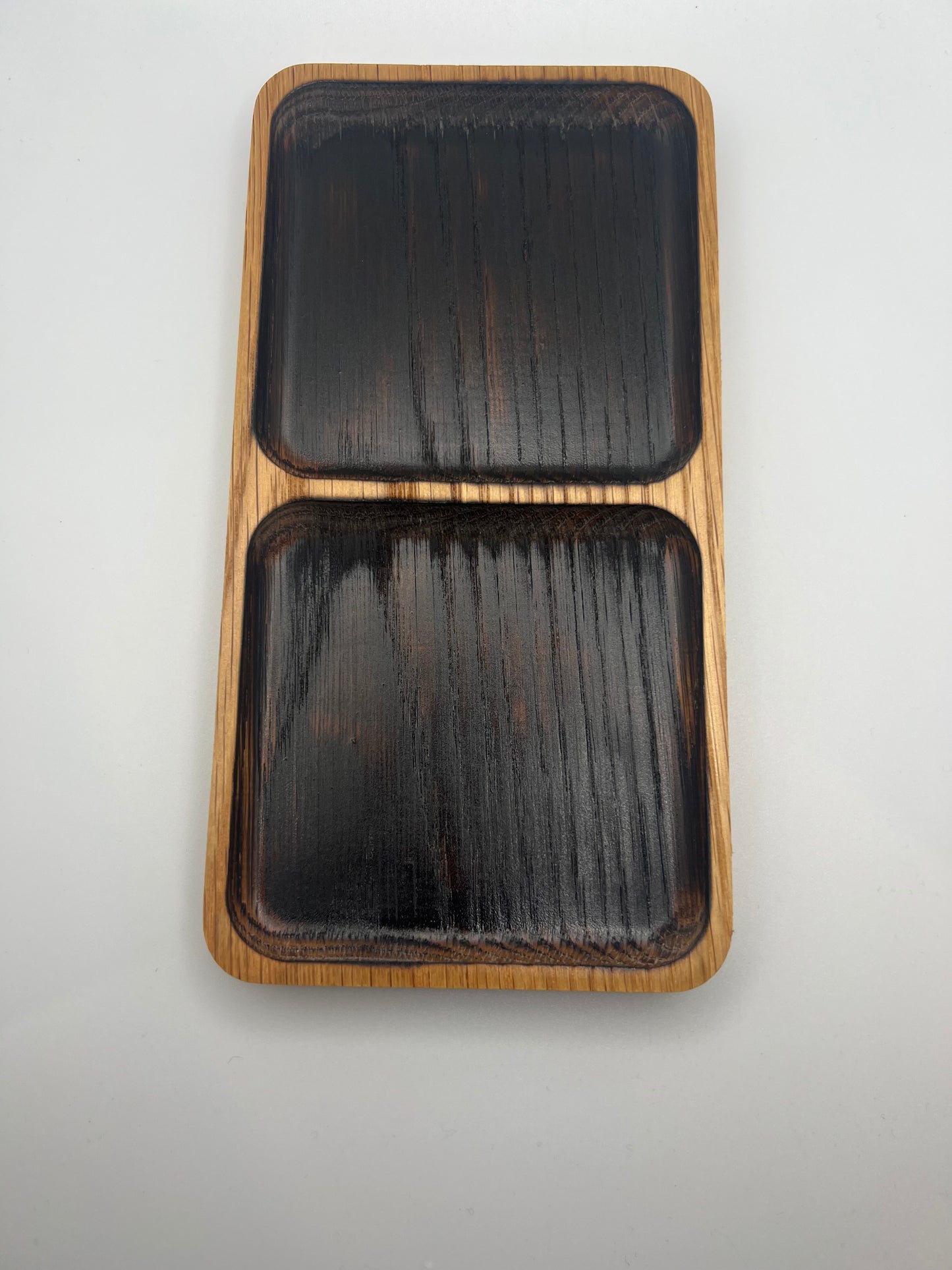 Japanese Sujiban Burned Oak Wood Tray – Handcrafted Minimalist Design