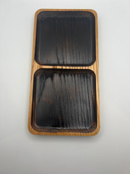 Japanese Sujiban Burned Oak Wood Tray – Handcrafted Minimalist Design