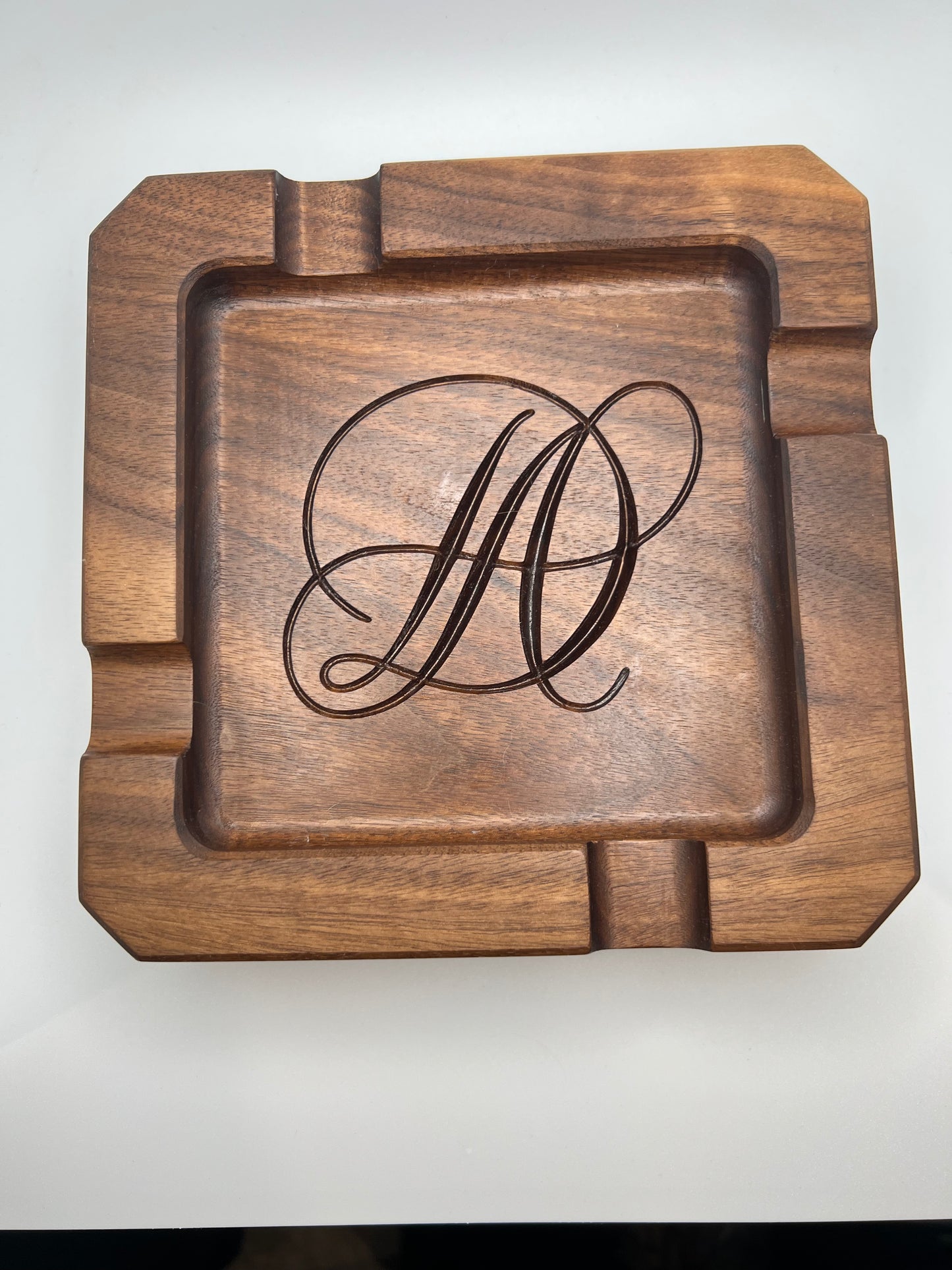 Square Handmade Cigar Tray – Hardwood Catchall Organizer