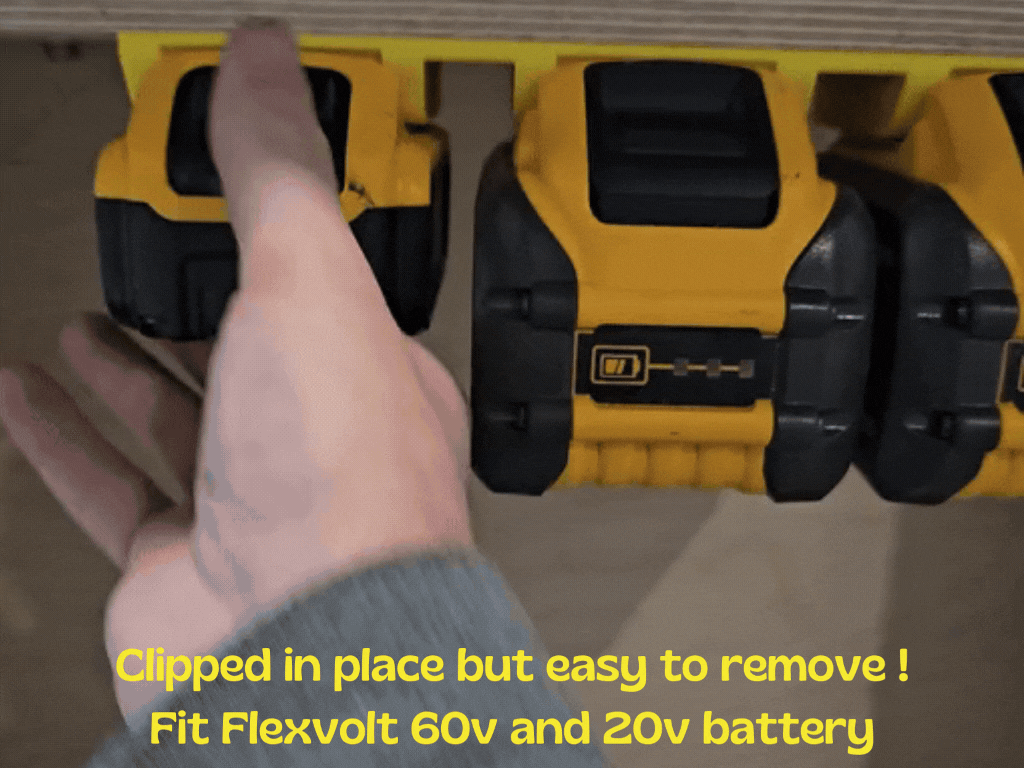 Dewalt 20v Battery Mount - Flexvolt 60v compatible
