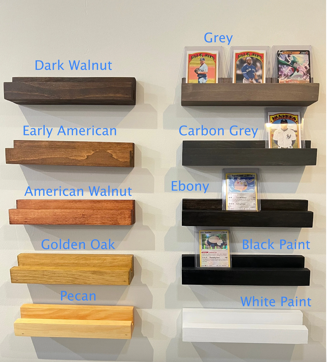 Custom Card Display Shelves | Card shelf | Baseball cards | Pokémon Cards