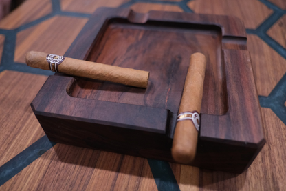 Personalized Square Wooden Cigar Ash Tray