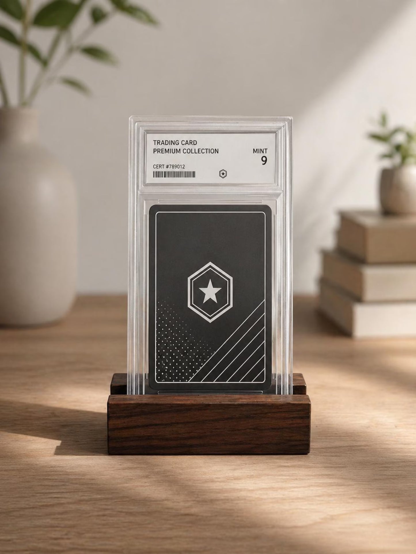 Hardwood Graded Card Display Stand | PSA, BGS (Beckett), TAG
